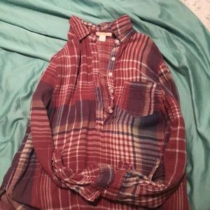 flowy flannel top